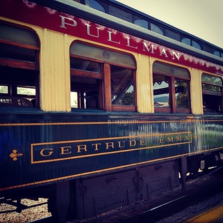 Gertrude Emma first class car on the Conway Scenic Railroad #NorthConway #newhampshire #railroad #summer #familytime #firstclass #restoredtrain #WhiteMountains