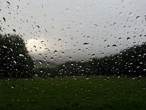 window clouds landscape rainy raindrops šumperk
