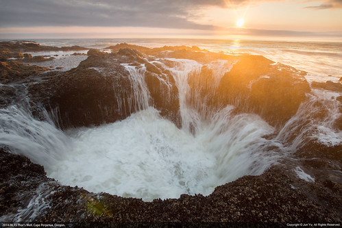 ocean sunset sea oregon well cape perpetua capeperpetua thors 加州 优胜美地 国家公园 俄勒冈 thorswell 国王峡谷 加利佛尼亚