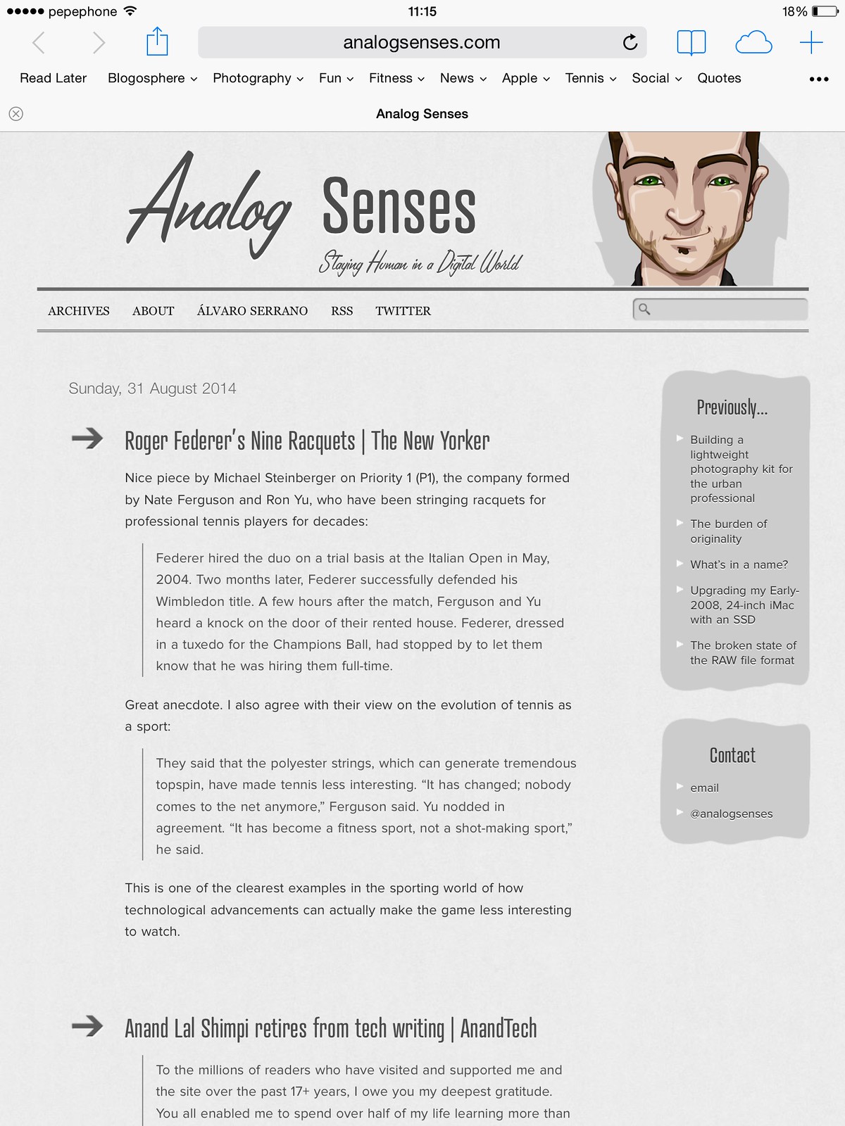 Analog Senses on iPad - WordPress vs. Octopress by Álvaro Serrano, on Flickr