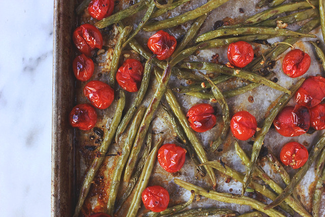 Greek-Style Roasted Green Beans and Tomatoes with Feta