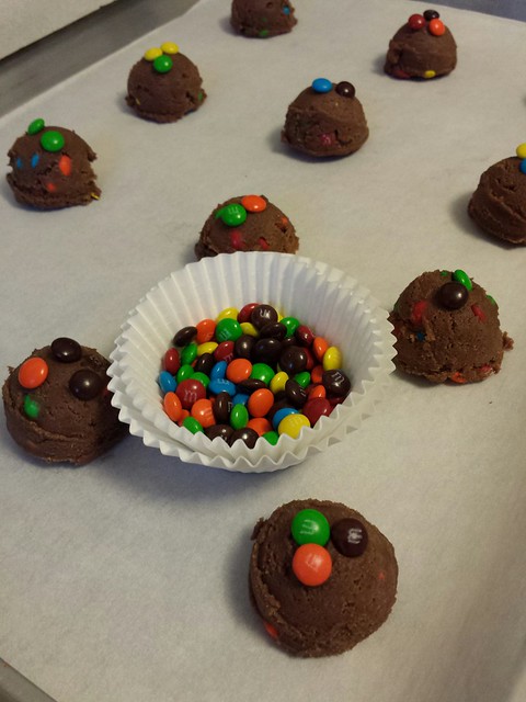 mini m&m chocolate cookies