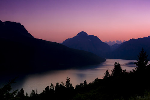 sunset lake beautiful canon nationalpark montana glaciernationalpark canon30d twomedicinelake ryanmckee