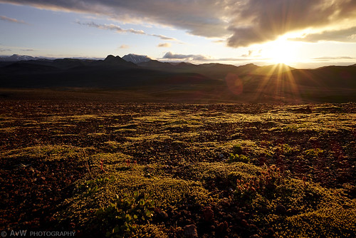 sunset landscape iceland natuur landschap isl landmannalaugar suðurland ijsland fjallabak