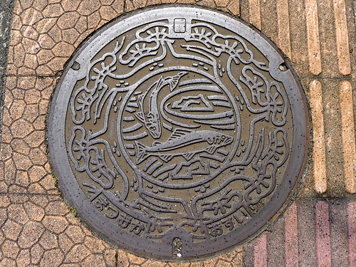Matsuoka Fukui, manhole cover （福井県松岡町のマンホール）