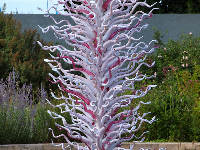 White Tower by Dale Chihuly at Denver Botanic Gardens