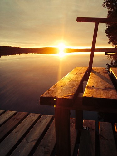 sunset summer lake nature water suomi finland evening relaxing silence late moment enjoying sunray
