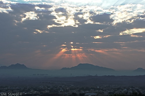city cloud mountain sunrise canon iran isfahan