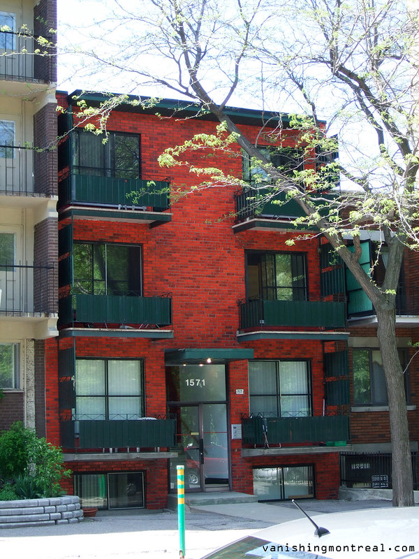 Red brick apartment building on rachel