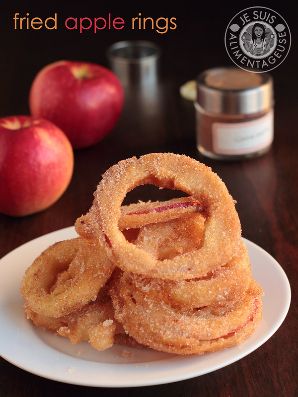 Fried Apple Rings with SweeTango apples | Je suis alimentageuse