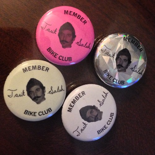 New Tarik Saleh Bike Club pins. Pink, holo, white, glow. Catch me at Cross Vegas or underbike for some or pay pal me $7 for the fourpak shipped to you in the US.  Tariksaleh.com/tsbc #tsbc #tariksalehbikeclub