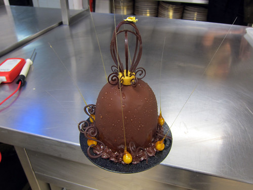 Chef's Finished Hazelnut and Chocolate Ice Cream Bombe