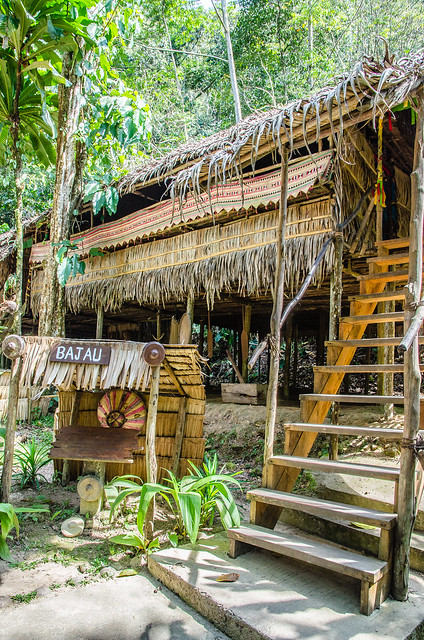 A stair to go into the Bajau house at Mari Mari Cultural Village.