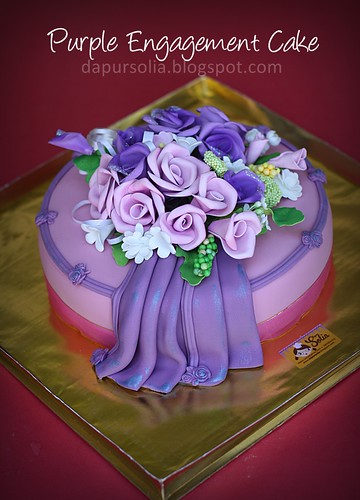 Purple Engagement Cake