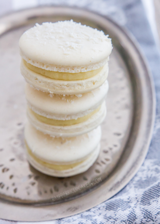 Coconut and Lychee Macarons