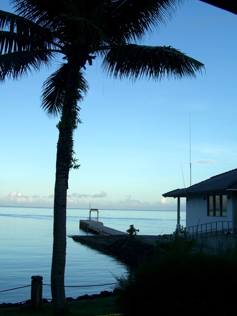 Palau Sunrise at the dock