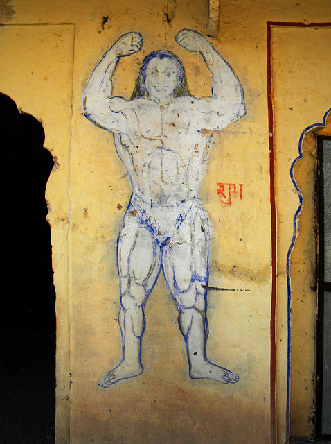 Indian Muscleman at Bundi Fort