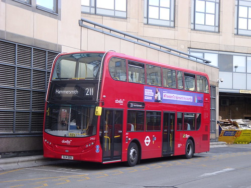 Abellio London 2457 on Route 211, Hammersmith Bus Station