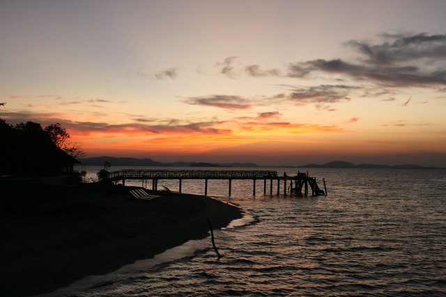 Sunset at Telunas Private Island