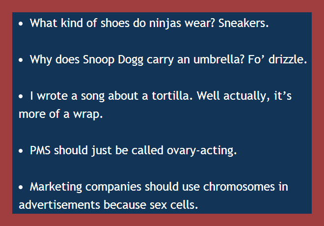 What kind of shoes does a ninjas wear? Sneakers, Best Short Joke 4, BrianMc, myway2fortune.info