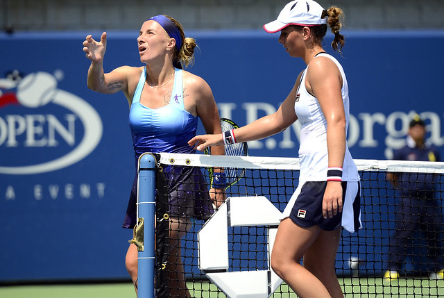 2014 US Open (Tennis) - Tournament - Svetlana Kuznetsova and Marina Erakovic