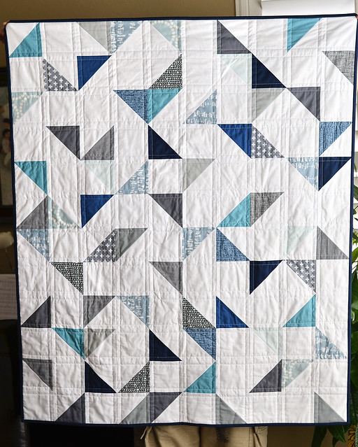 cloudy day baby quilt