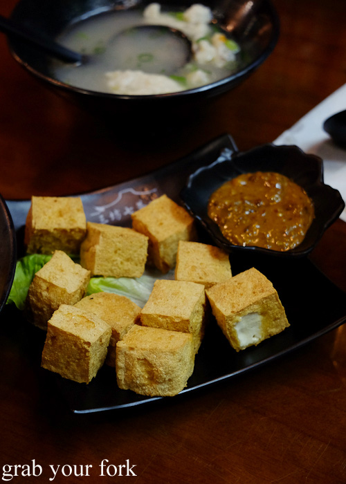 Stinky tofu at Three Lanes and Seven Alleys, Chinatown