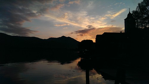 sunset lake enchanting stwolfgang