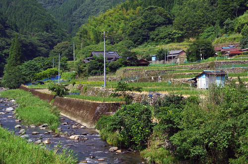 mountains japan landscape scenery hamlet kumamoto kyushu toyo