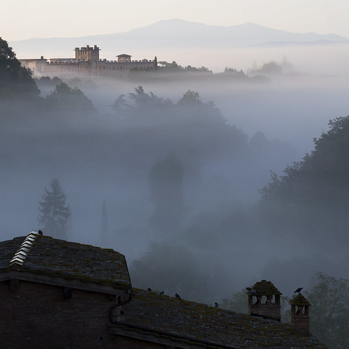 roof italy house mist sunrise canon eos dawn tuscany 7d siena michel couprie