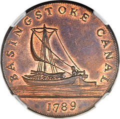 Hampshire. Basingstoke copper Shilling Token 1789 obverse
