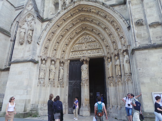 Bordeaux Cathedral facade, main door