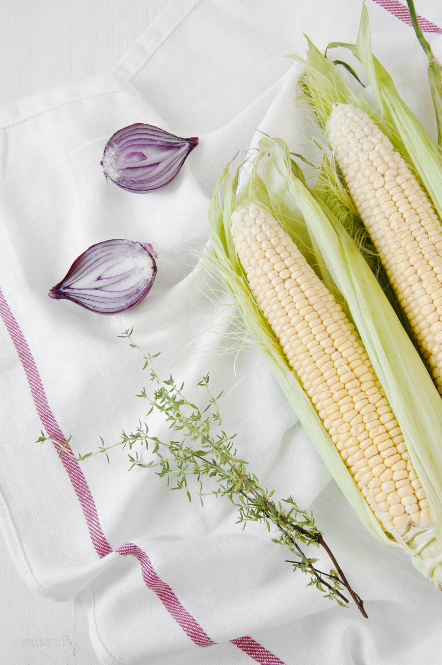 Sweetcorn salad with coconut & thyme