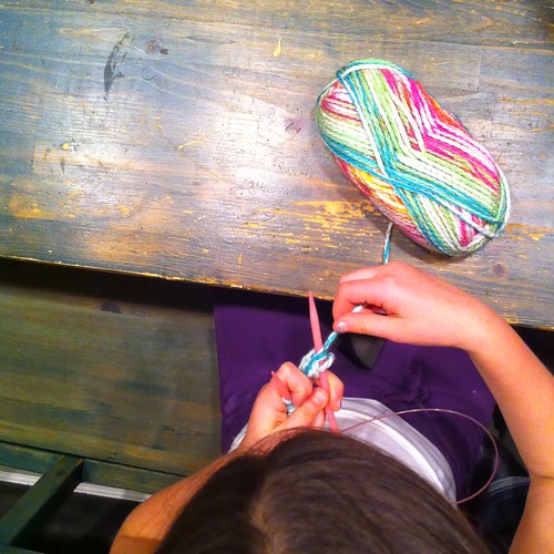 Montessori Knitting (Photo from Upcycled Education)