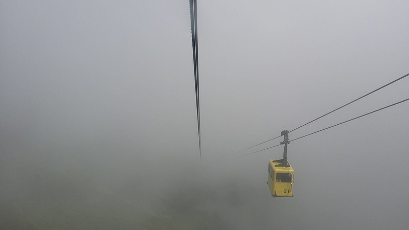 Gondolas in the mist