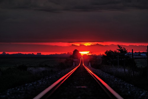 county sunrise illinois rails hdr vermilion