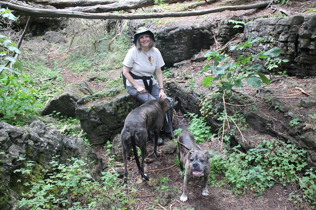 Lynda and Dogs near Inglis Falls