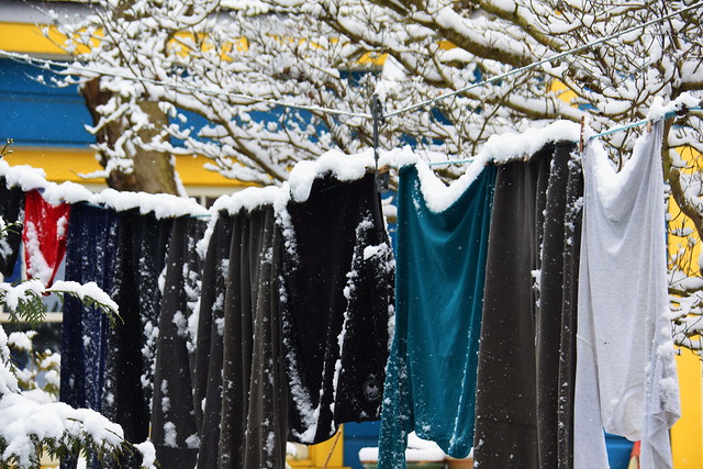 Snowy laundry