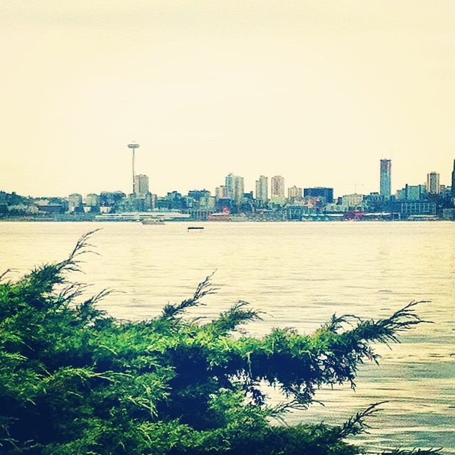 View of Seattle from Salty's on Alki Beach.