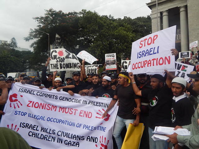 Bangalore protests against attack on Gaza, people of all faiths condemn Israel's aggression