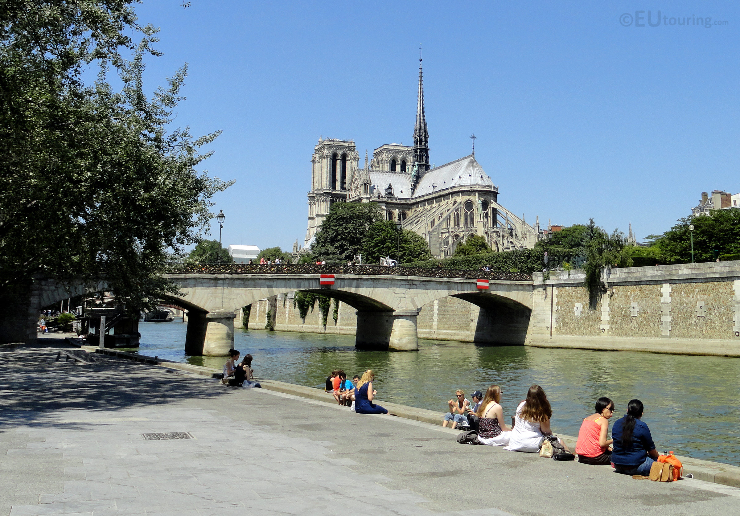 Pont de l'Archeveche and Notre Dame