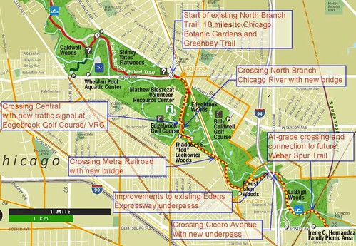 North Branch Trail southern extension map