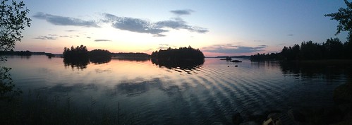 sunset panorama lake finland