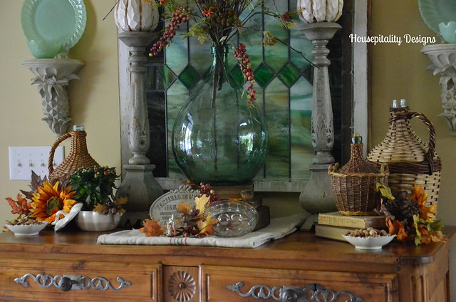 Antique French Buffet Fall Vignette