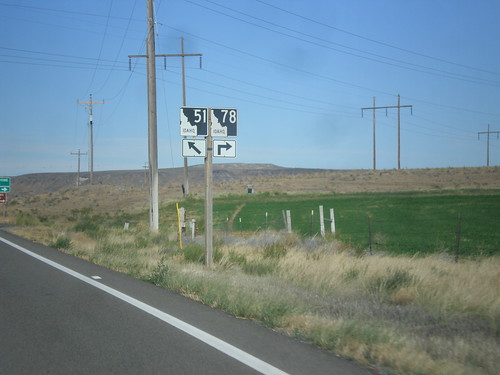 sign idaho intersection shield id51 id78 owyheecounty