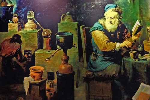the Gin Museum painting on alchemy in Hasselt, Belgium