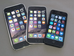 Rough iPhone 5 & 6 size comparison