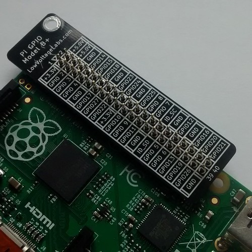 Pi GPIO Plus reference card from Low Voltage Labs
