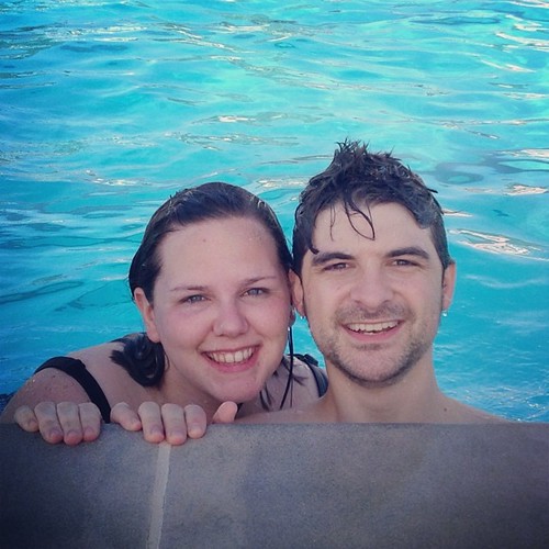Bridget and Benj at the pool!