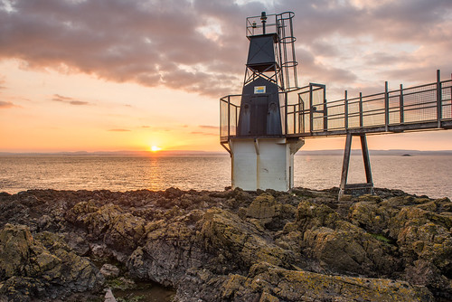 ocean bridge sunset sea lighthouse bristol evening nikon rocks portishead somerset handheld rockpool lightroom d600